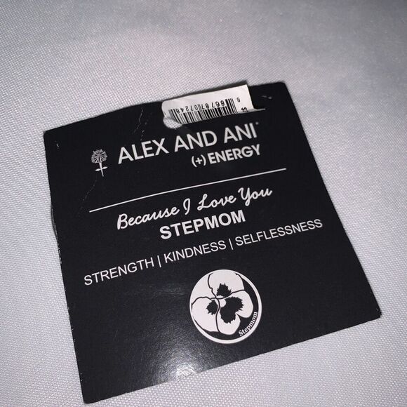 women's Alex and Ani Because I Love You Stepmom Charm Bangle - Picture 2 of 6